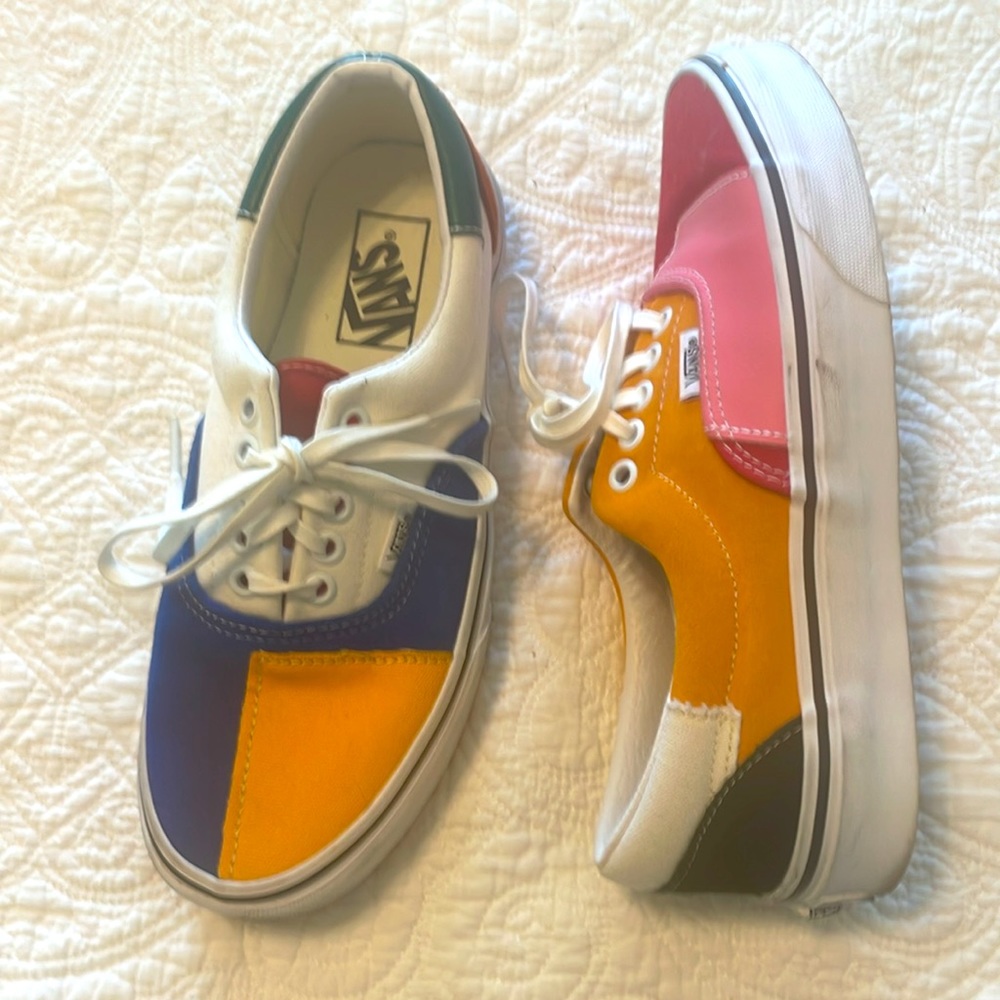 VANS Old Skool 70’s Inspired Colorblock Lace Up Shoes NWOT - Picture 3 of 6